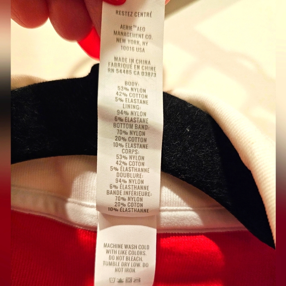 Preppy Y2k Worhout Sports Bra Offline By AERIE Small Red - Picture 3 of 6